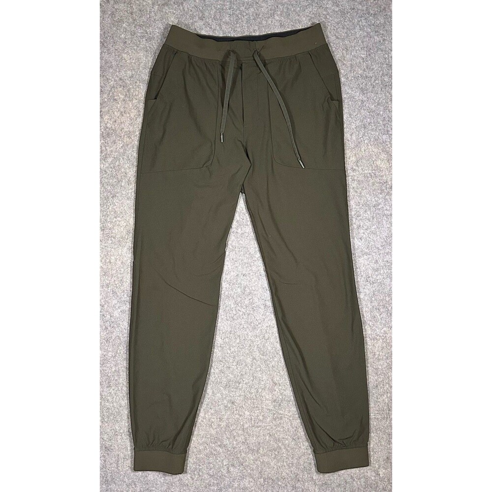 Lululemon ABC Warpstreme Joggers Men’s L Olive Green Tapered Pants Causal Active